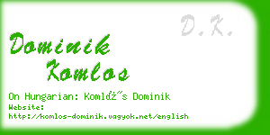 dominik komlos business card